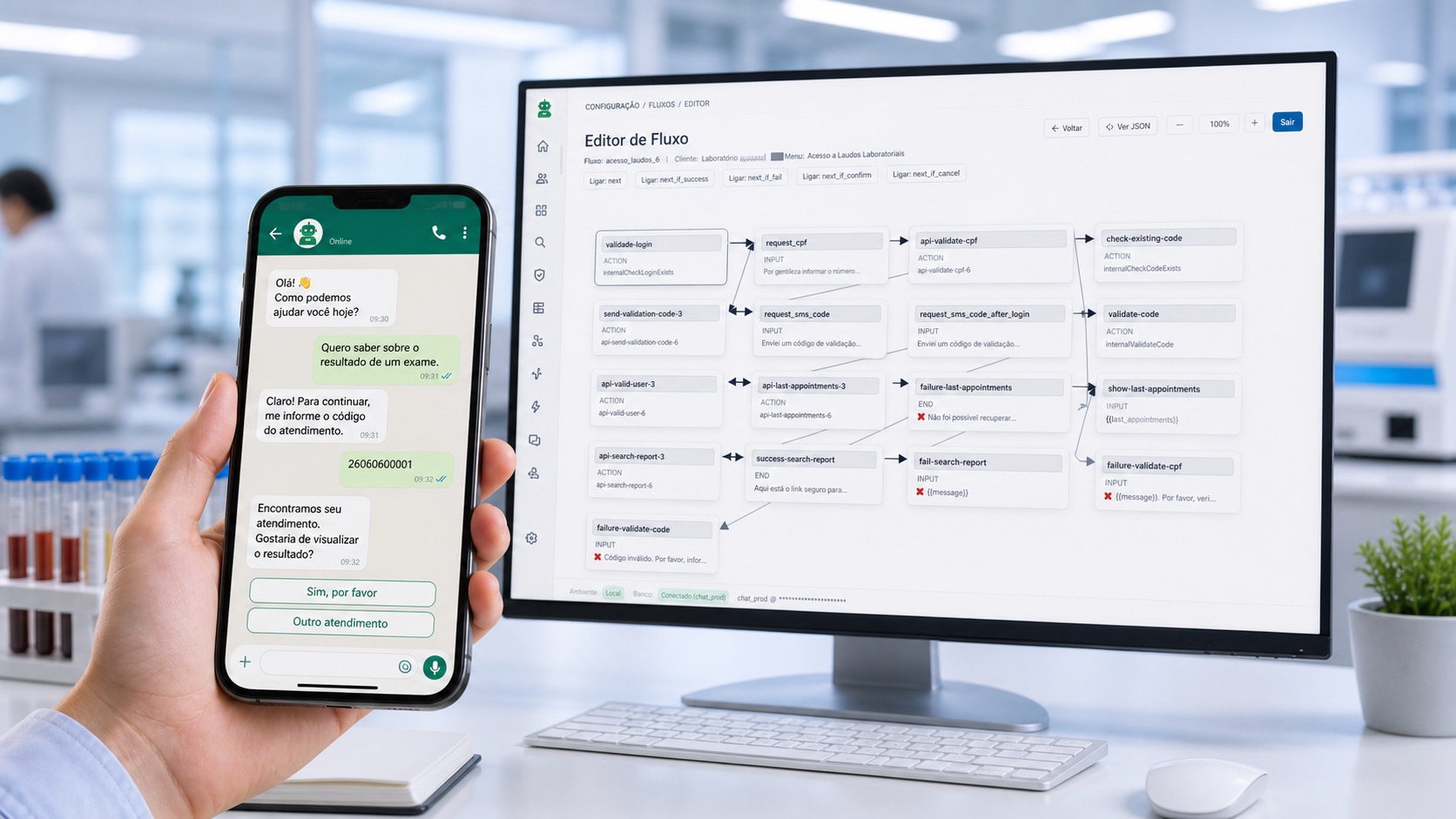 Visual moderno de atendimento automatizado do W3N ChatBot